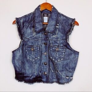 Blue Asphalt Denim Vest-XL